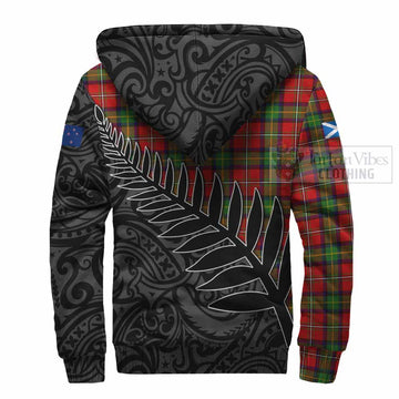 Boyd Crest Tartan Sherpa Hoodie with New Zealand Silver Fern Half Style