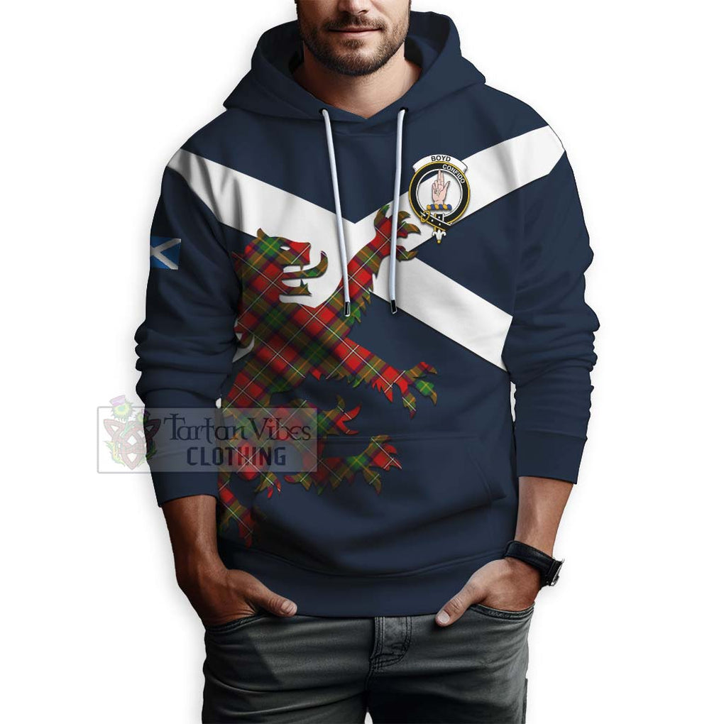 Tartan Vibes Clothing Boyd Tartan Lion Rampant Hoodie – Proudly Display Your Heritage with Alba Gu Brath and Clan Name