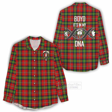 Boyd Tartan Women's Casual Shirt with Family Crest DNA In Me Style