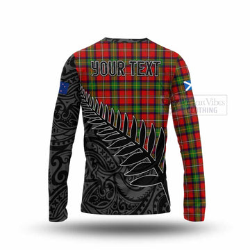 Boyd Crest Tartan Long Sleeve T-Shirt with New Zealand Silver Fern Half Style