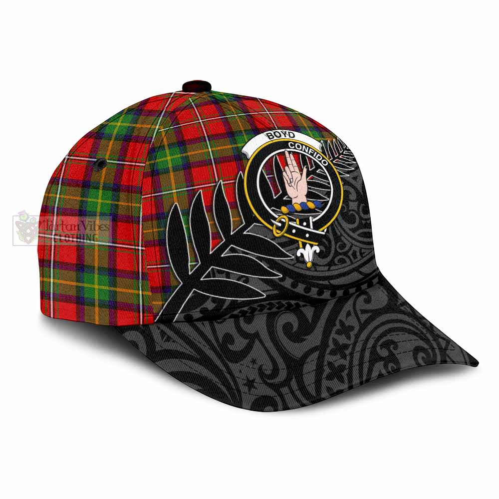 Tartan Vibes Clothing Boyd Tartan Classic Cap with New Zealand Silver Fern Half Style