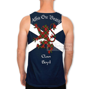 Boyd Tartan Lion Rampant Men's Tank Top  Proudly Display Your Heritage with Alba Gu Brath and Clan Name