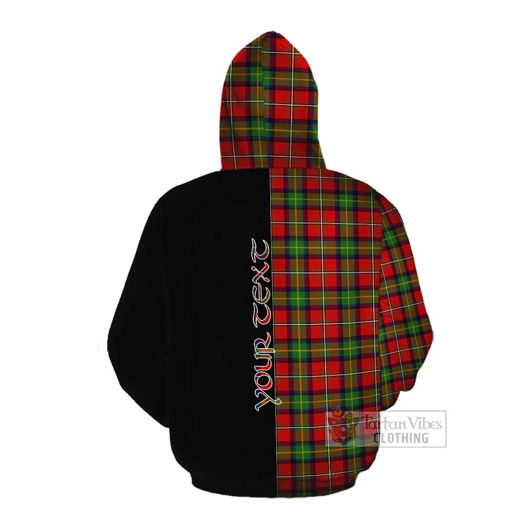 Tartan Vibes Clothing Boyd Tartan Cotton Hoodie with Family Crest and Half Of Me Style