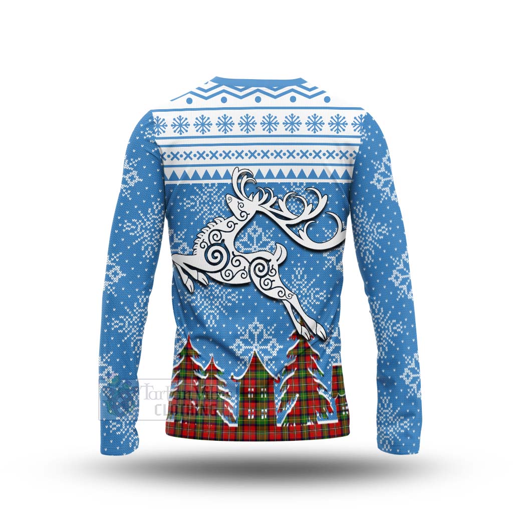 Tartan Vibes Clothing Boyd Clan Christmas Long Sleeve T-Shirt Celtic Reindeer Style