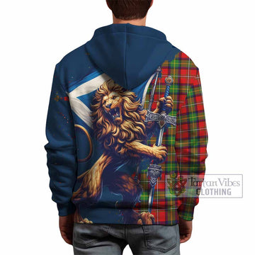 Boyd Tartan Family Crest Hoodie with Scottish Majestic Lion