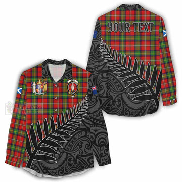 Boyd Crest Tartan Women's Casual Shirt with New Zealand Silver Fern Half Style