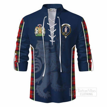 Boyd Tartan Ghillie Kilt Shirt with Family Crest and Lion Rampant Vibes Sport Style