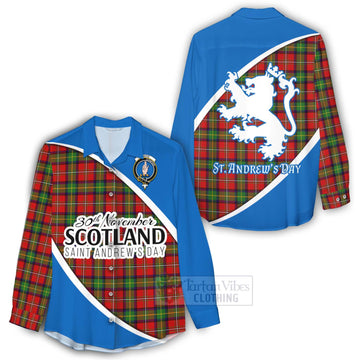 Boyd Family Crest Tartan Women's Casual Shirt Celebrate Saint Andrew's Day in Style