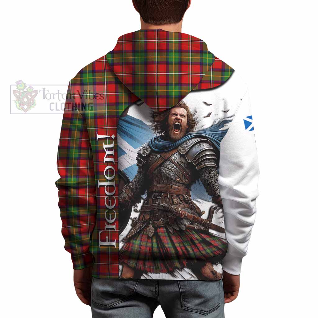 Tartan Vibes Clothing Boyd Crest Tartan Hoodie Inspired by the Freedom of Scottish Warrior