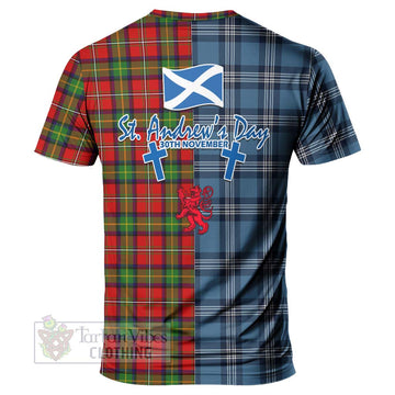 Boyd Tartan T-Shirt Happy St. Andrew's Day Half Tartan Style