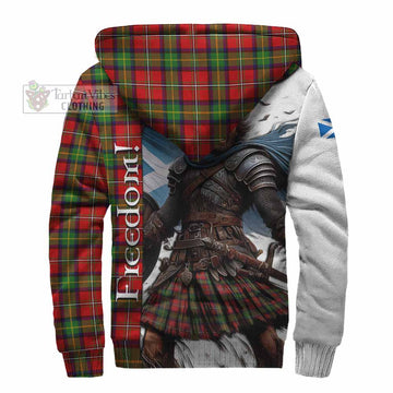 Boyd Crest Tartan Sherpa Hoodie Inspired by the Freedom of Scottish Warrior