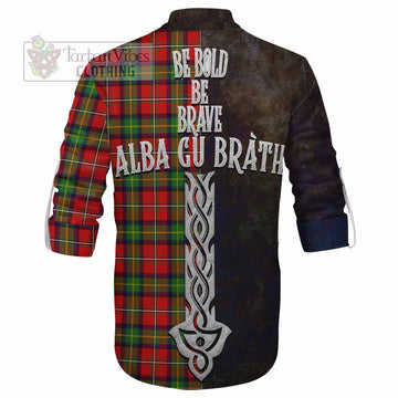 Boyd Tartan Family Crest Ghillie Kilt Shirt Alba Gu Brath Be Brave Lion Ancient Style - Tartan Vibes Clothing