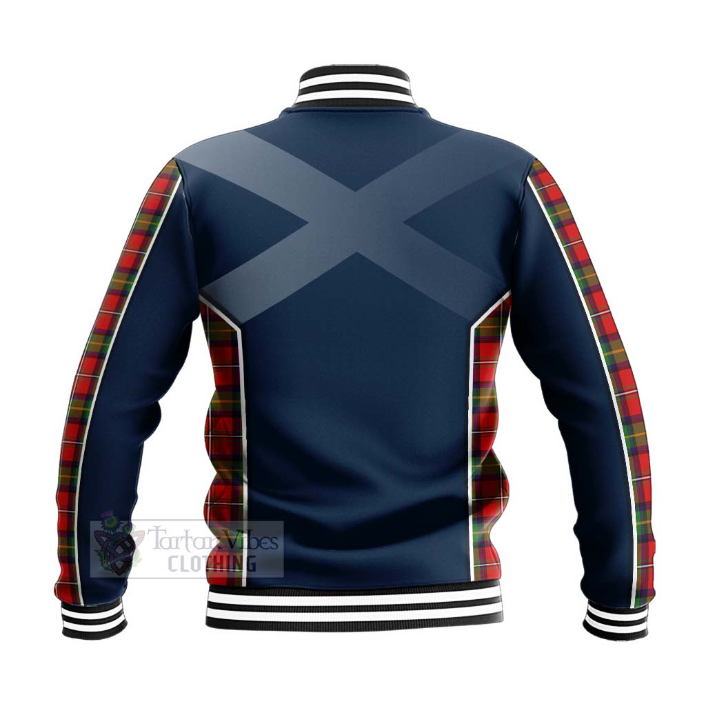 Tartan Vibes Clothing Boyd Tartan Baseball Jacket with Family Crest and Scottish Thistle Vibes Sport Style