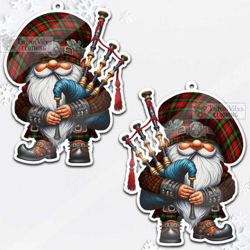 Boyd Tartan Bagpiper Gnome Christmas Ornament