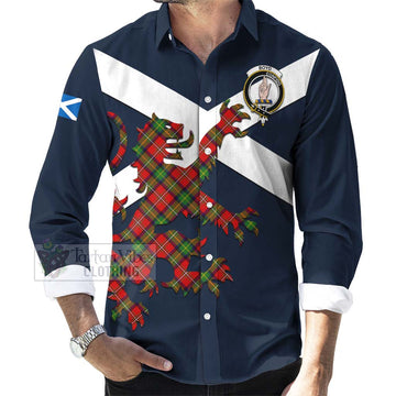 Boyd Tartan Lion Rampant Long Sleeve Button Shirt Proudly Display Your Heritage with Alba Gu Brath and Clan Name