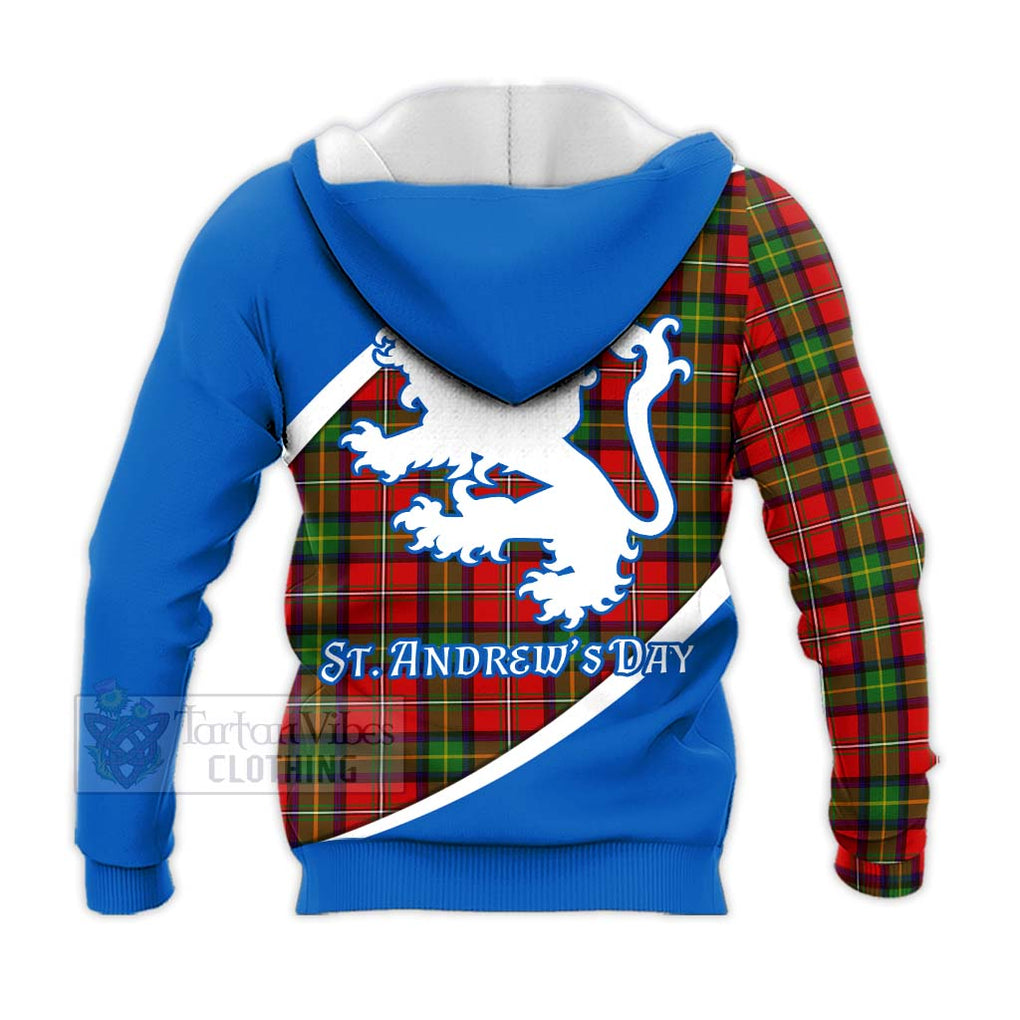 Tartan Vibes Clothing Boyd Family Crest Tartan Knitted Hoodie Celebrate Saint Andrew's Day in Style