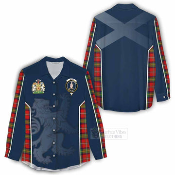 Boyd Tartan Women's Casual Shirt with Family Crest and Lion Rampant Vibes Sport Style