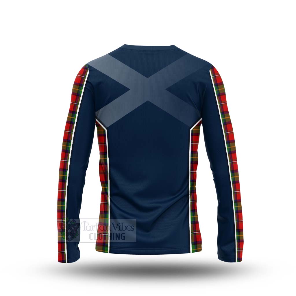 Tartan Vibes Clothing Boyd Tartan Long Sleeve T-Shirt with Family Crest and Scottish Thistle Vibes Sport Style