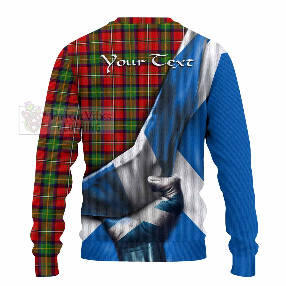 Tartan Vibes Clothing Boyd Tartan Knitted Sweater with Family Crest Scotland Patriotic Style