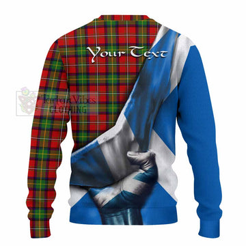 Boyd Tartan Knitted Sweater with Family Crest Scotland Patriotic Style