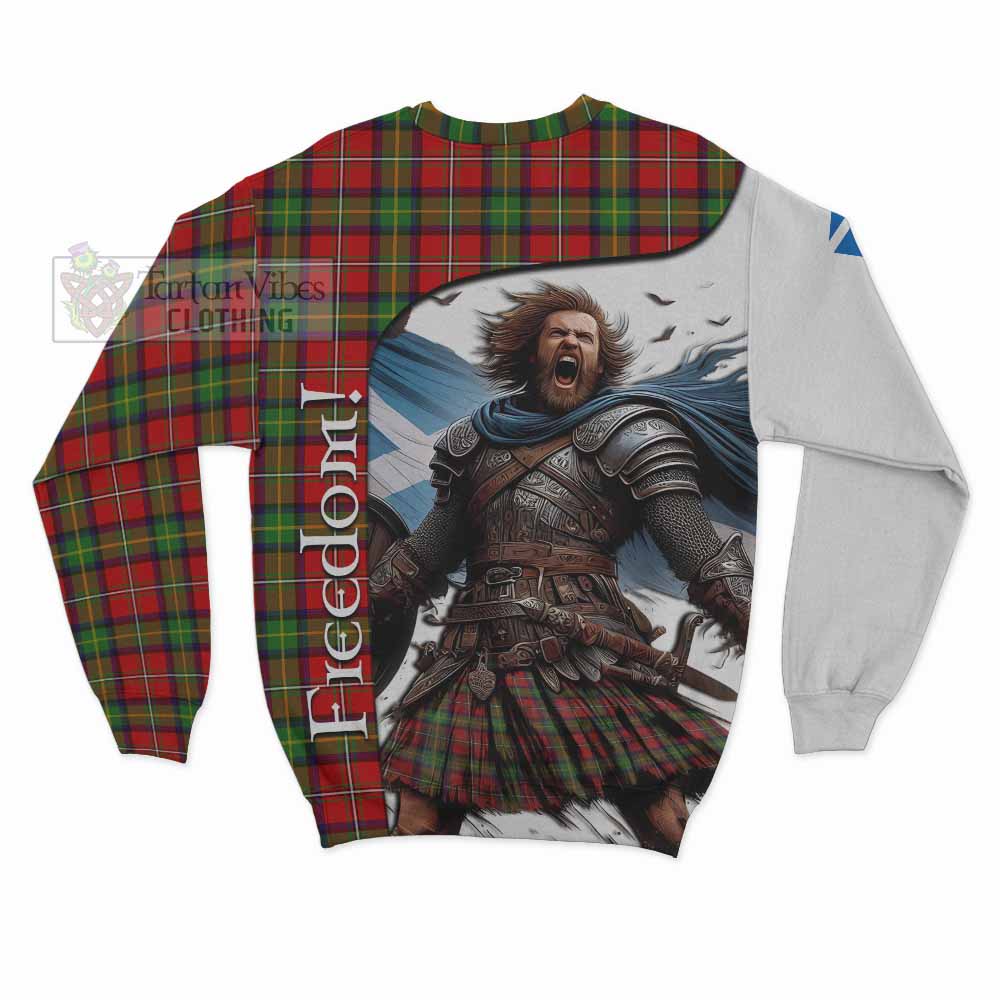 Tartan Vibes Clothing Boyd Crest Tartan Sweatshirt Inspired by the Freedom of Scottish Warrior