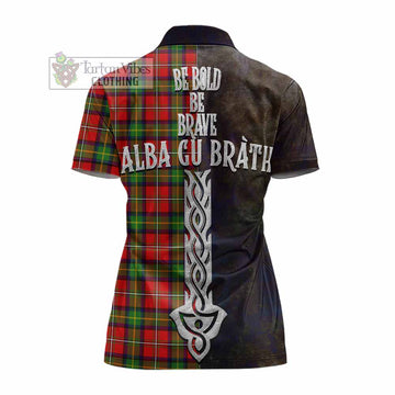 Boyd Tartan Family Crest Women's Polo Shirt Alba Gu Brath Be Brave Lion Ancient Style - Tartan Vibes Clothing