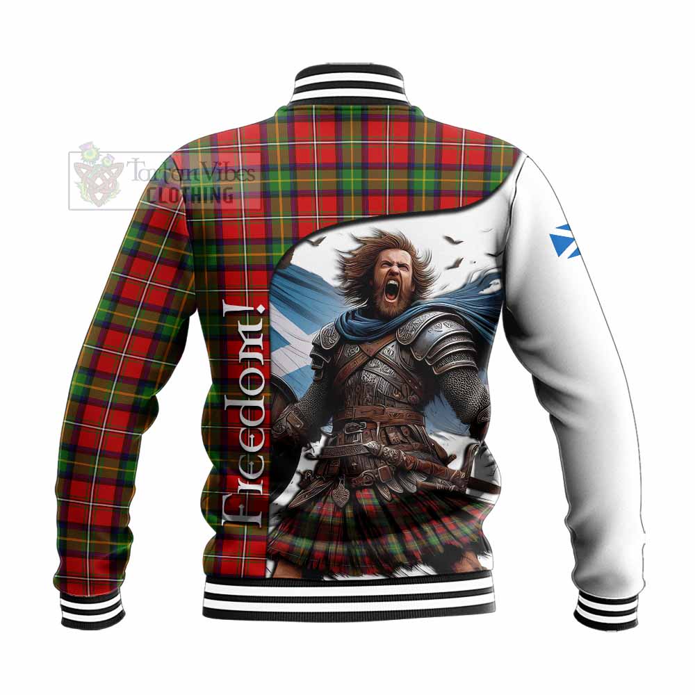 Tartan Vibes Clothing Boyd Crest Tartan Baseball Jacket Inspired by the Freedom of Scottish Warrior