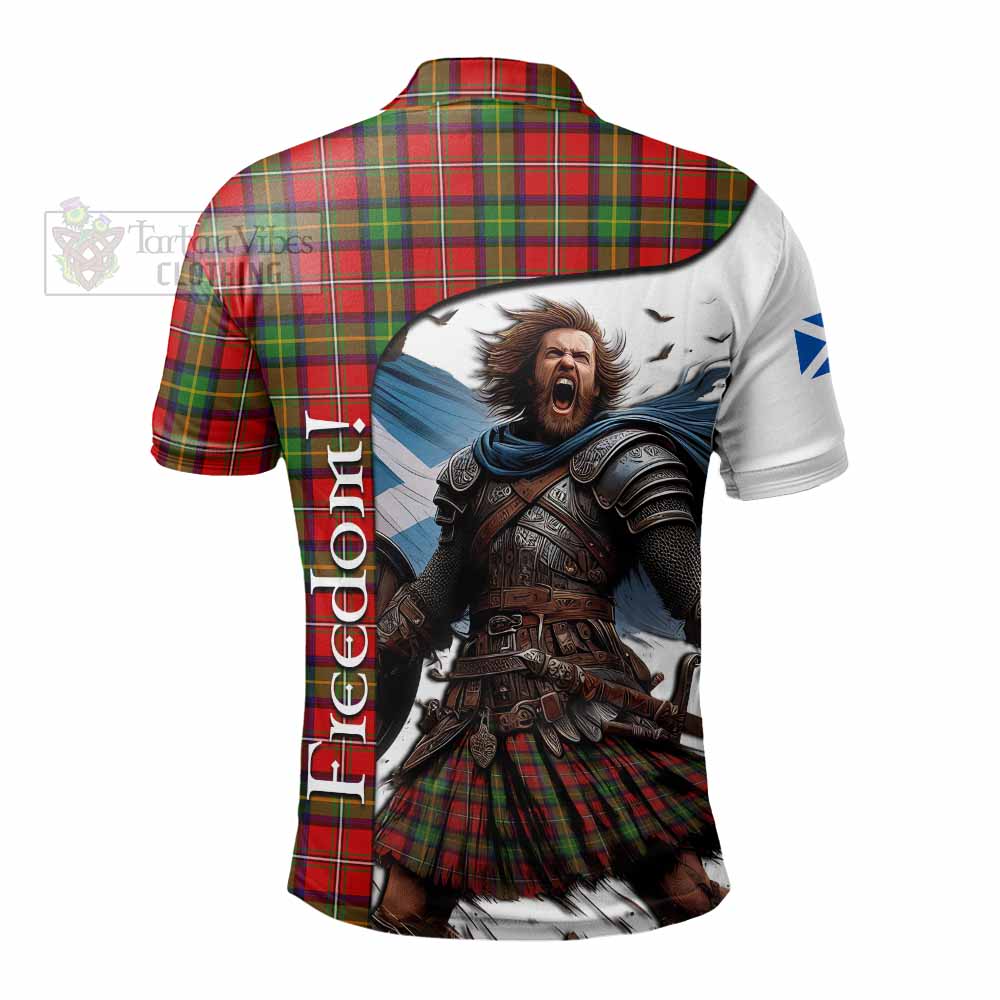 Tartan Vibes Clothing Boyd Crest Tartan Polo Shirt Inspired by the Freedom of Scottish Warrior