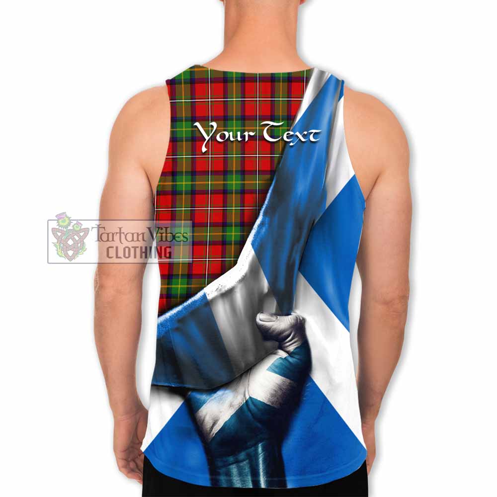 Tartan Vibes Clothing Boyd Tartan Men's Tank Top with Family Crest Scotland Patriotic Style