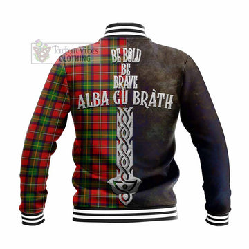 Boyd Tartan Family Crest Baseball Jacket Alba Gu Brath Be Brave Lion Ancient Style - Tartan Vibes Clothing
