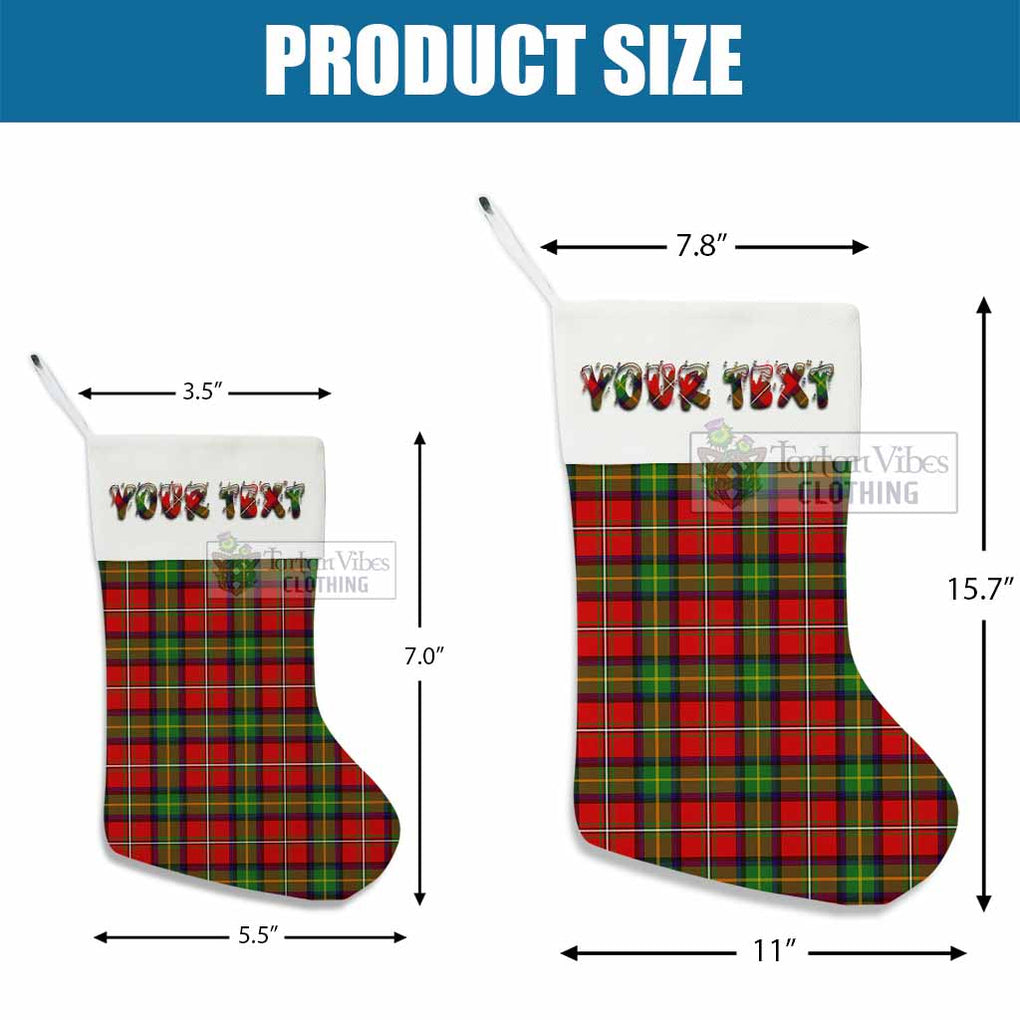 Tartan Vibes Clothing Boyd Tartan Christmas Stocking with Personalized Text