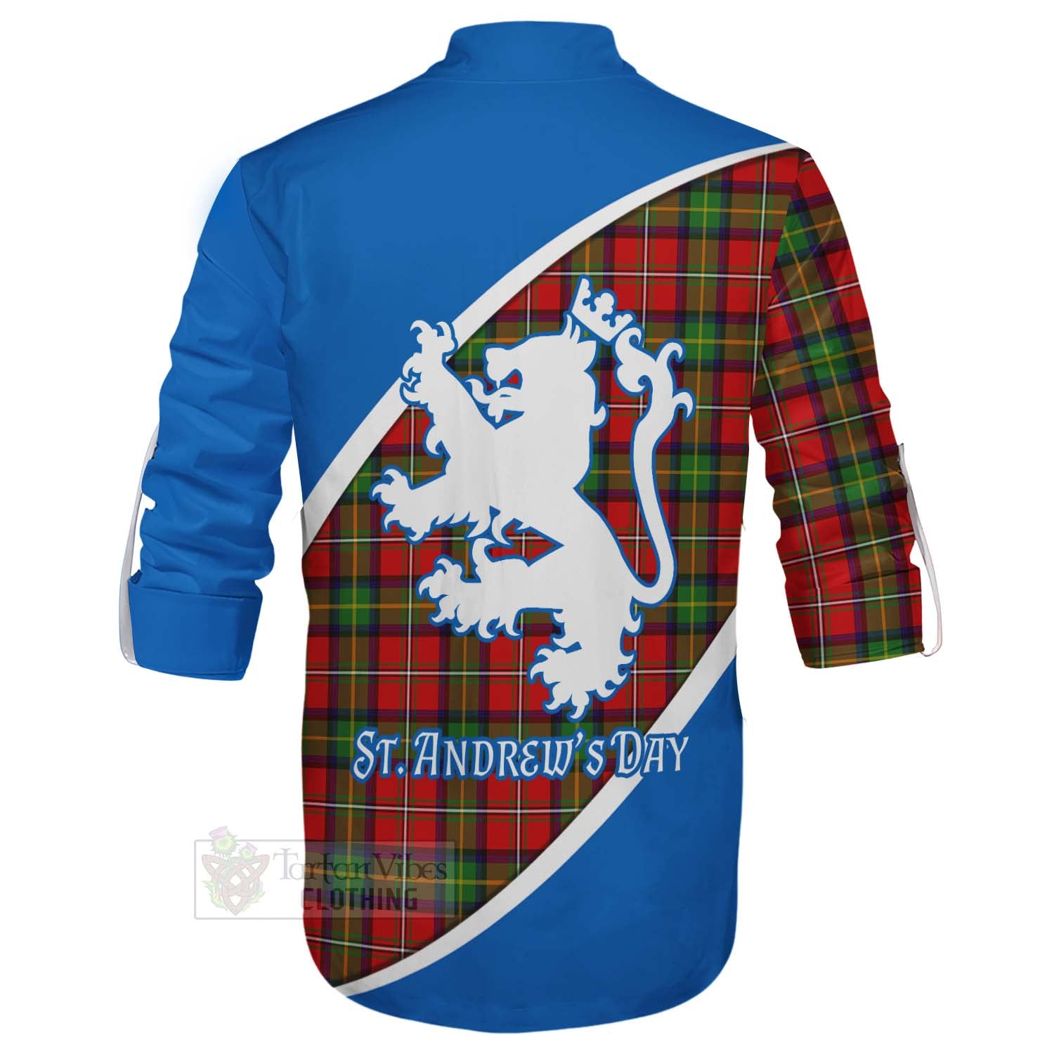 Tartan Vibes Clothing Boyd Family Crest Tartan Ghillie Kilt Shirt Celebrate Saint Andrew's Day in Style