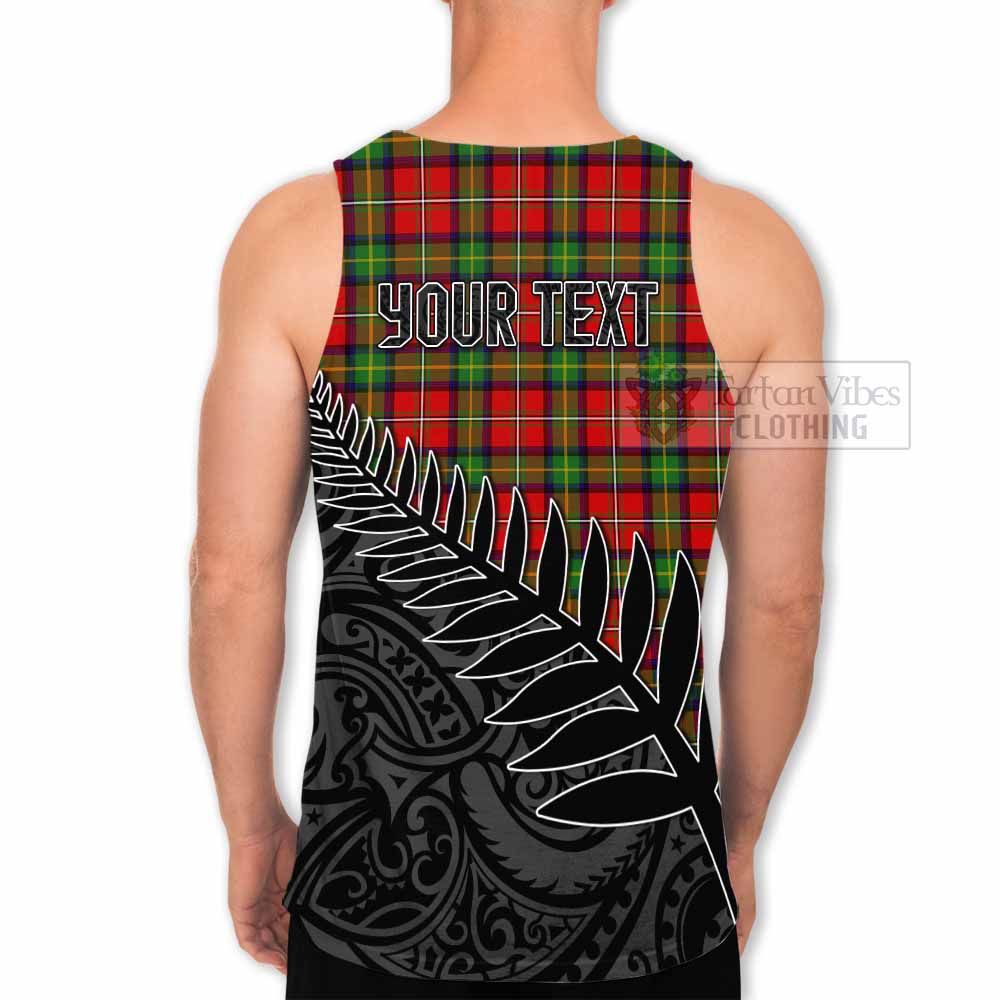 Tartan Vibes Clothing Boyd Crest Tartan Men's Tank Top with New Zealand Silver Fern Half Style