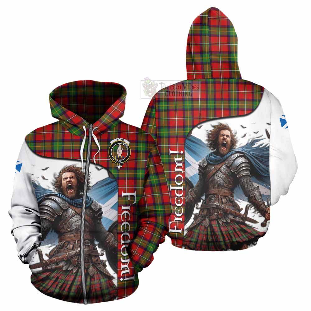 Tartan Vibes Clothing Boyd Crest Tartan Hoodie Inspired by the Freedom of Scottish Warrior