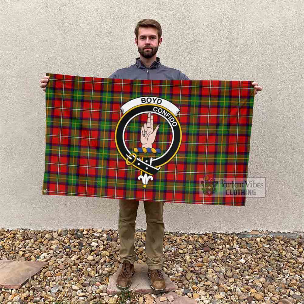 Boyd Tartan House Flag with Family Crest - Tartan Vibes Clothing
