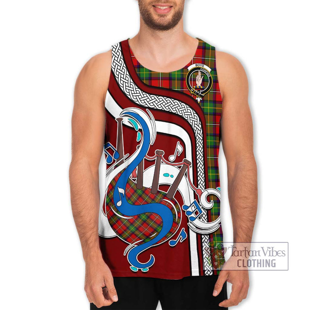 Boyd Tartan Men's Tank Top with Epic Bagpipe Style Men - Tartanvibesclothing Shop