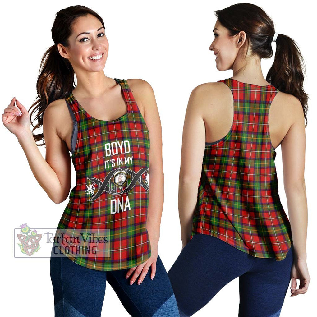 Boyd Tartan Women's Racerback Tanks with Family Crest DNA In Me Style 4XL - Tartanvibesclothing Shop