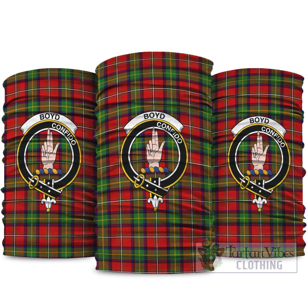 Boyd Modern Tartan Neck Gaiters, Tartan Bandanas, Tartan Head Band with Family Crest