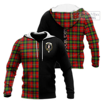 Boyd Tartan Knitted Hoodie with Family Crest and Half Of Me Style