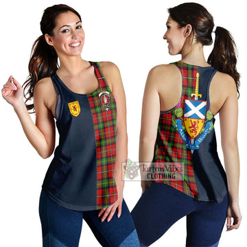 Boyd Tartan Women's Racerback Tanks Alba with Scottish Lion Royal Arm Half Style