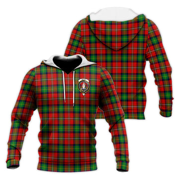 Boyd Tartan Knitted Hoodie with Family Crest