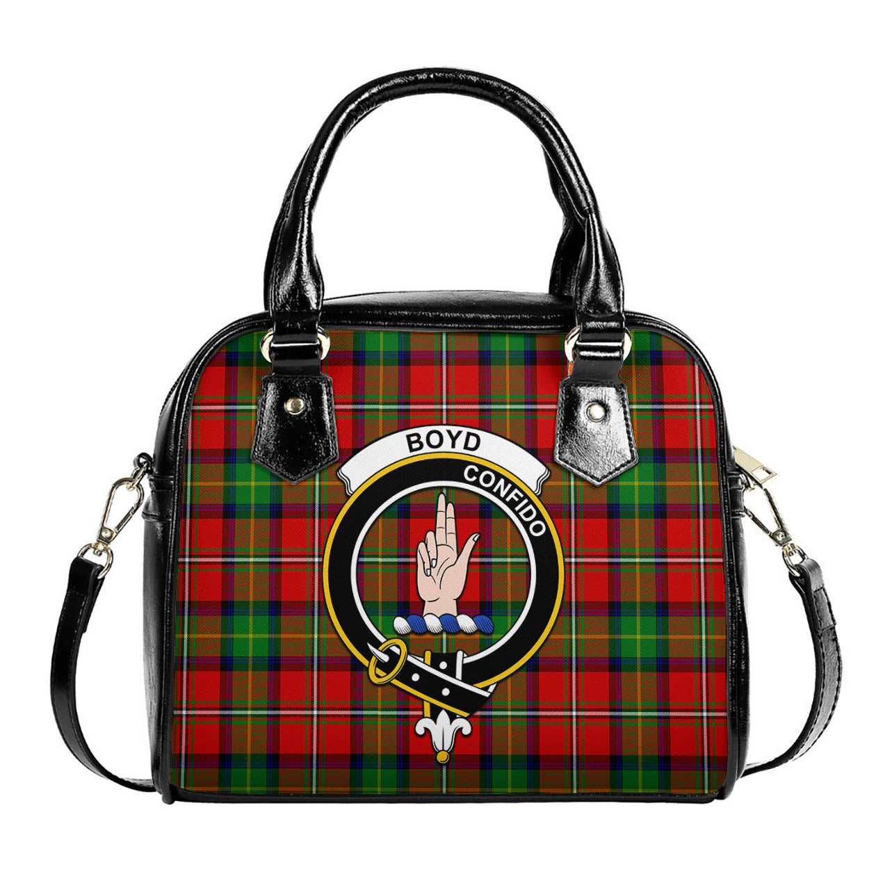 Boyd Modern Tartan Shoulder Handbags with Family Crest One Size 6*25*22 cm - Tartanvibesclothing