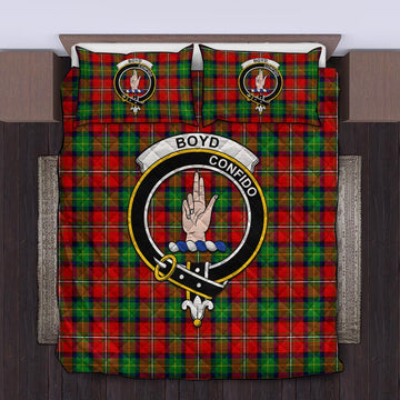 Boyd Tartan Quilt Bed Set with Family Crest