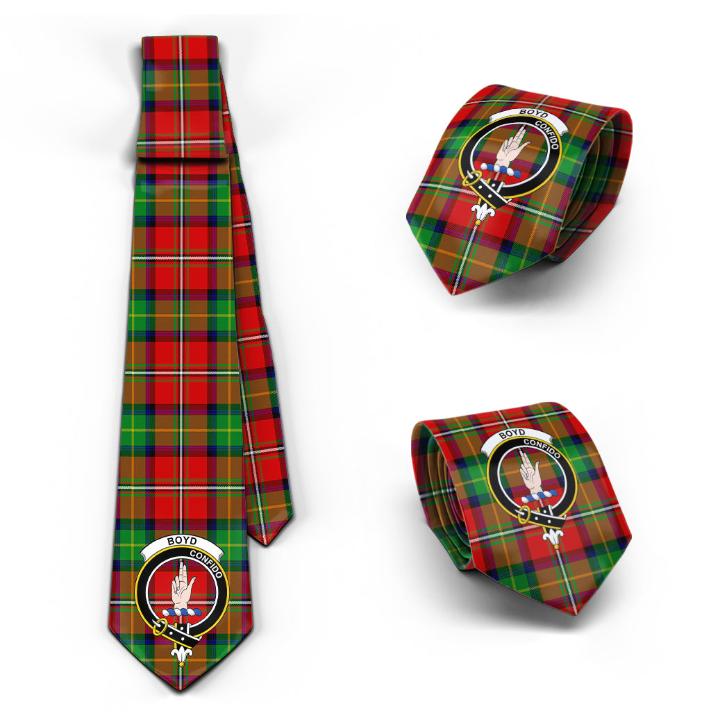 Boyd Tartan Classic Necktie with Family Crest Necktie One Size - Tartan Vibes Clothing