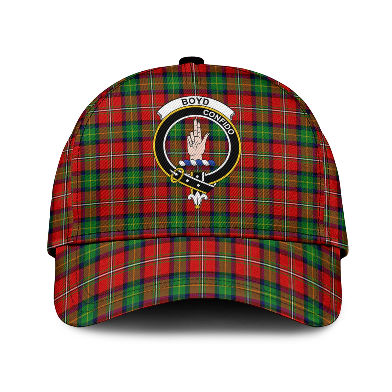 Boyd Tartan Classic Cap with Family Crest Classic Cap Universal Fit - Tartan Vibes Clothing