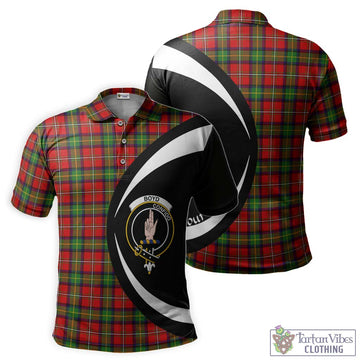 Boyd Tartan Men's Polo Shirt with Family Crest Circle Style