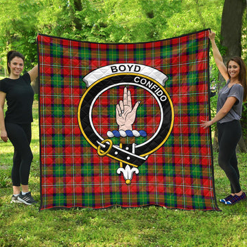 Boyd Tartan Quilt with Family Crest