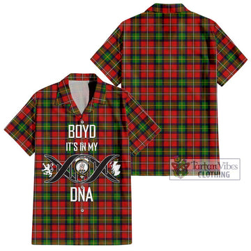 Boyd Tartan Short Sleeve Button Shirt with Family Crest DNA In Me Style