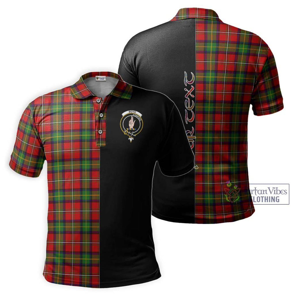 Boyd Tartan Polo Shirt with Family Crest and Half Of Me Style Kid - Tartanvibesclothing Shop