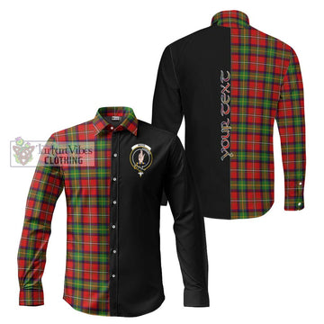 Boyd Tartan Long Sleeve Button Shirt with Family Crest and Half Of Me Style